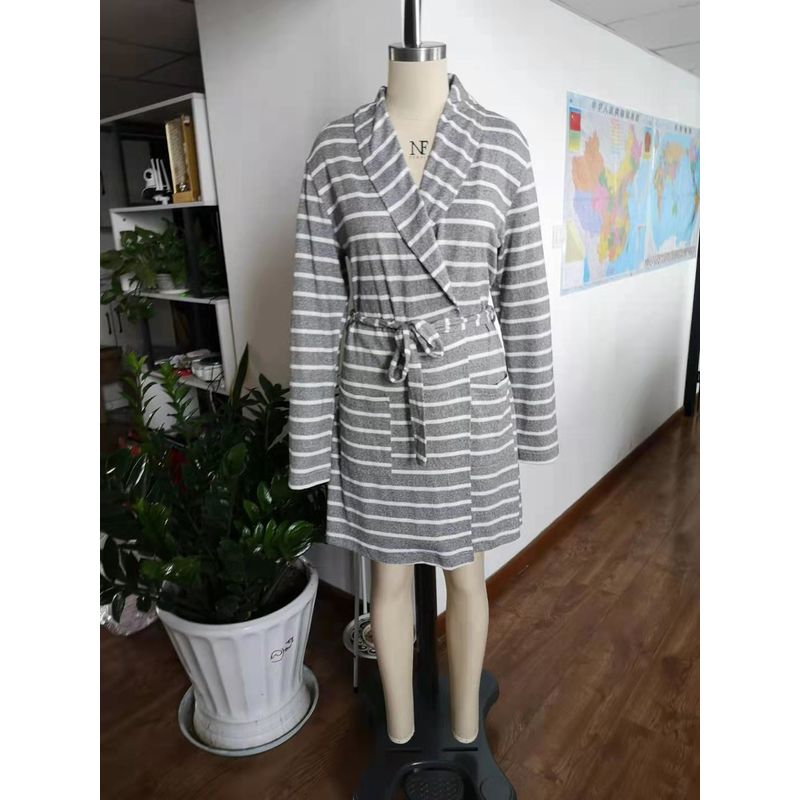 Women Wearing In Autumn Winter Soft Card Clothing Long Robe