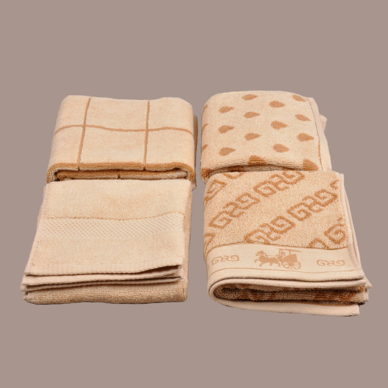 Natural Coloured Cotton Jacquard Hand Towel