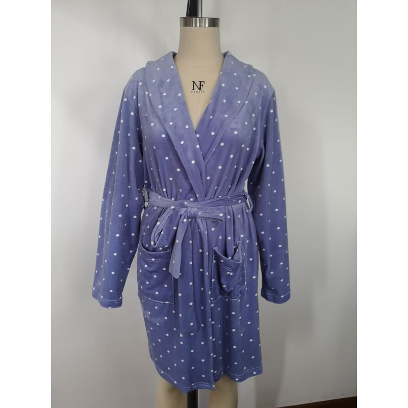 Robes for Women Wearing In Autumn Winter Printed Super Soft Spandex With Long Sleeve
