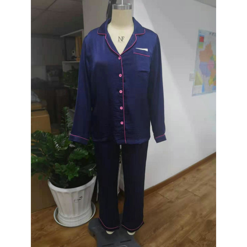 Ladies' Solid Color Soft Vicose Home Wear Pajamas Set