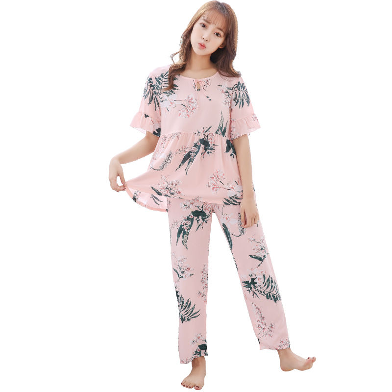 Women Printed Soft Viscose Home Wear Pajamas Set