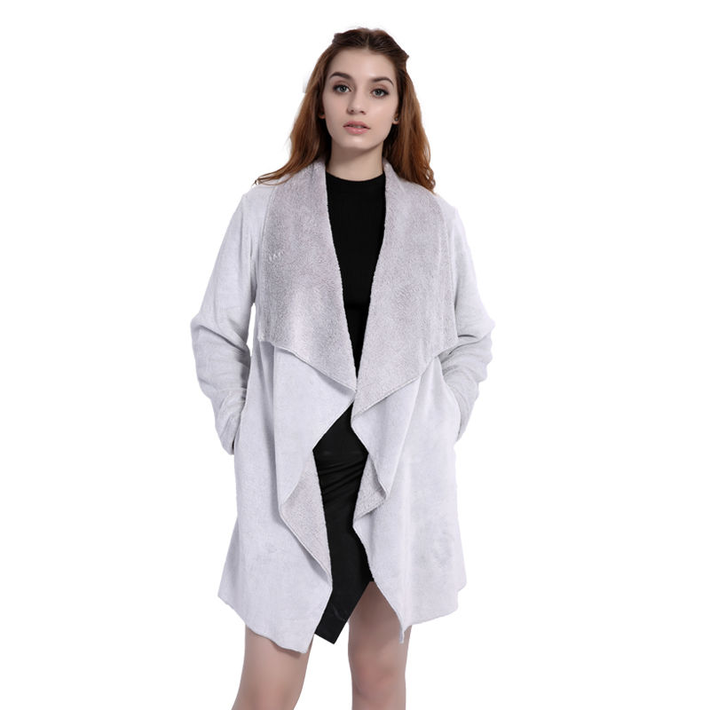 Autumn Winter Women Teddy Loose Open Stitch Plus Size Sleepwear Coats